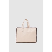 Shule Bags Arc x Large Kanvas Tote Bag Kahverengi