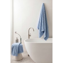 Teohomelinens Phaselis Banyo Havlu Açık Mavi 2'li Set %100 Pamuk 70X140 cm 670 Gsm