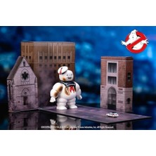 Bg Store Jada Toys Nano Scene Ghostbusters Stay Puft Marshmallow Man Figür, 15 Cm, Ecto-1 Araç ile