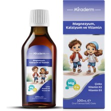 Miraderm Magnezyum Kalsiyum ve Vitamin Kids Şurup 100 ml