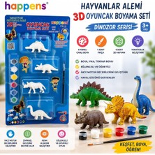 Bg Store Dinozorlar Alemi 3D Oyuncak Boyama Seti Eğitici Boya Seti Yıkanabilir