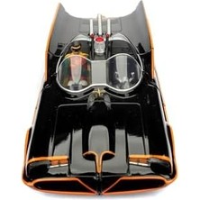 Bg Store Jada, 9398259314R00, Batman 1966 Classic Batmobile Model Aracı, Serbest Tekerlek, Die-Cast (Metal), Açılabilen Parçalar (Kapı), 22 Cm, 1:24