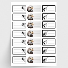 Bg Store Siyah-Beyaz Isimlik Okul Etiketi, Sticker Seti, 210 Adet