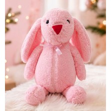 Bg Store Uyku Arkadaşım Papyonlu Uzun Kulak Bunny Peluş Tavşan 65 cm (Pembe)