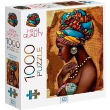 Bg Store Afrikalı Kadın 1000 Parça 2,2mm Kalınlık 48X68CM Profesyonel Hobi Puzzle Yapboz Serisi