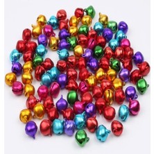 Bg Store 12 mm Karışık Renk Kulplu Zil,çan,çıngırak,metal Amigurumi Zili,takı Aksesuar Yapımı (100)