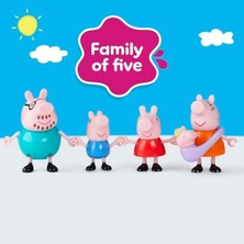Bg Store Peppa'nın 5 Kişilik Ailesi ve Bebek Evie | El Ele Tutuşabilen Hareketli Figürler | 3 Yaş ve Üzeri Kız ve Erkek Çocuklar Için Okul Öncesi Oyuncak