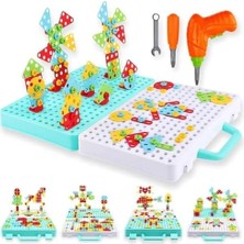 Bg Store / Oyuncak 3D Yaratıcı 340 Parça Tamir Seti Pilli Matkaplı Sök Tak Çantalı Eğitici Tamir Setim