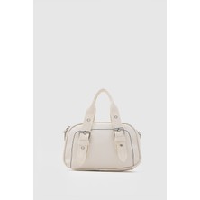Shule Bags Rode Vintage El ve Çapraz Çanta Krem