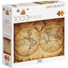 Bg Store Eski Dünya Haritası 1000 Parça 2,2mm Kalınlık 48X68CM Profesyonel Hobi Puzzle Yapboz Serisi