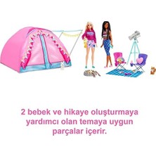Bg Store Malibu ve Brooklyn Kampta™ Oyun Seti 2  Bebek, Çadır ve Aksesuarlarıyla It Takes Two™ Kamp Oyunu Seti HGC18