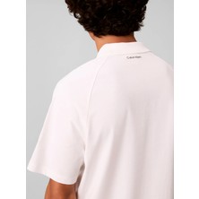 Calvin Klein Erkek Beyaz Calvin Klein Ss 20S Clsc Logo Tap, Yaf Beyaz Erkek Polo