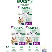Evony Emici Külot Yetişkin Hasta Bezi Xl 30 Lu 3 Paket