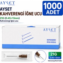 Ayset Kahverengi Iğne Ucu 21G (0.45×13 MM)-1000 Adet