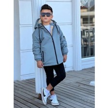 Pina Kids Erkek Çocuk Kürklü Çıkarılabilir Kapüşonlu Oversize Kışlık Mont KM4030