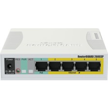 Mikrotik RB260GSP 5 Port Gigabit Poe +Sfp Switch ( CSS106-1G-4P-1S)