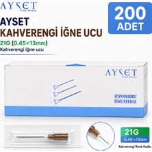 Ayset Kahverengi Iğne Ucu 21G (0.45×13 Mm) -200 Adet