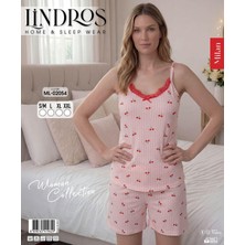 Lindros Milan Ip Askılı Şortlu Pijama Takımı