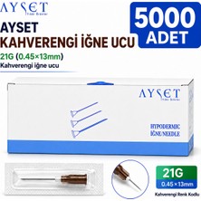 Ayset Kahverengi Iğne Ucu 21G (0.45×13 MM)-5000 Adet