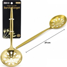 Mercora Tech Metal Servis Kevgiri - 27 cm - Gold Renk