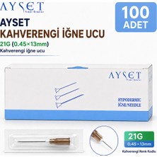 Ayset Kahverengi Iğne Ucu 21G (0.45×13 Mm) -100 Adet
