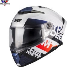 mt Helmets Thunder 4 Sv Waves A17 Parlak Kapalı Kask