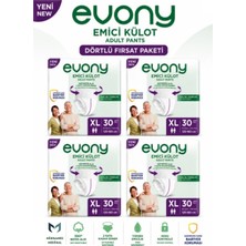 Evony Emici Külot Yetişkin Hasta Bezi Xl 30 Lu 4 Paket