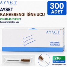 Ayset Kahverengi Iğne Ucu 21G (0.45×13 Mm) -300 Adet