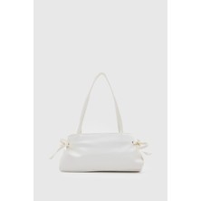 Shule Bags Baggy Fiyonklu Baget Çanta Krem