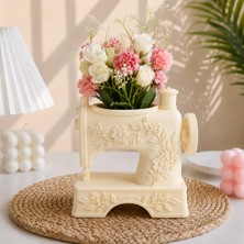 My Craft 3D Dekoratif Dikiş Makinesi Tasarımlı Yapay Çiçek Saksısı