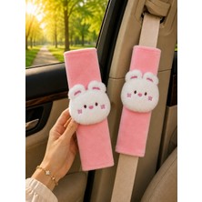 Momo Yez Mini Ayıcık Pembe Emniyet Kemeri Aksesuarı - Emniyet Kemeri Kılıfı - Araç Emniyet Kemeri Omuz Koruyucu 1 Adet