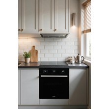 Alveus Nova 615 Siyah Elektrikli Gömme Aspiratörlü 3' Lü Ankastre SET(F9(52CM)-VİTRO-MFA615)