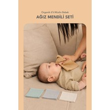 Organik 6’lı Müslin Bebek Ağız Mendili Seti