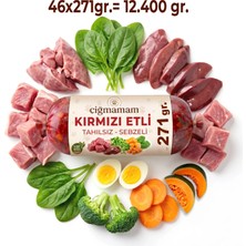 Çiğmamam Barf Kırmızı Etli Tahılsız Sebzeli Barf Köpek Maması 12.4 kg - 271 G x 46