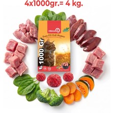 Çiğmamam Barf Kuzu Etli Tahılsız Barf Kedi Maması 4 kg - 1000 G x 4