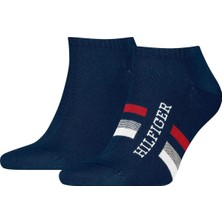 Tommy Hilfiger Tab Sock 2 Pack Navy Pamuklu Patik Bilek Çorap 2 Li Pkt Lacivert