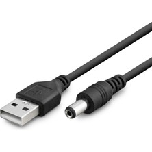 Nemere Tablet Şarj Kablosu USB To 5.5*2.5 1m Siyah HDX1323
