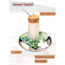 Jet's Home Sunum Tepsisi 25,5 cm Paslanmaz Çelik Servis Tepsisi