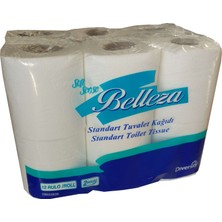Belleza Standart Tuvalet Kağıdı, 2 Katlı, 17 gr, 180Y x 48 Paket