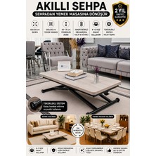 Sehpam Akıllı Home Üst Tabla Mdf Lizbon Oval Köşe Alt Ayak Siyah