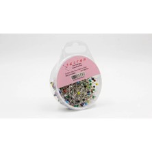 Bagiva Cam Başlı Renkli Başörtü ve Eşarp Iğnesi 200 Adet (0.5X32 Mm) Çok Renkli