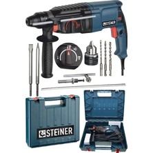 Steiner Alman 3000 Watt Darbeli Matkap Kırıcı Delici Hilti + 1 Adet Mandren + 5 Adet Uç