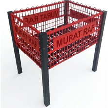 Murat Raf 60X60 Sepet Plastik Yükseklik 85CM Kırmızı Siyah Renk