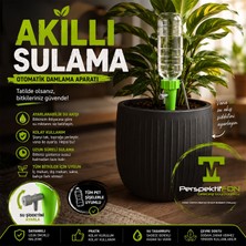 Ayarlanabilir Vanalı Otomatik Çiçek Sulama Aparatı - Saksı Bitkileri Için Pet Şişe Uyumlu Damlama Sulama Sistemi(Şişe Dahil)