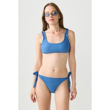 C&city Fırfır Askılı Bikini Takım 2527 Mavi