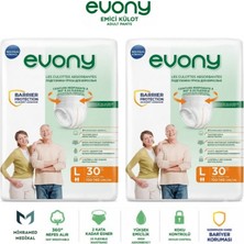 Evony Emici Külot Yetişkin Hasta Bezi L 30 Lu 2 Paket