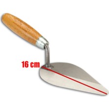 Dekor Paslanmaz Ahşap Saplı Kedi Dili Malası (16 Cm)