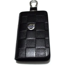 İdeal Aksesuar Volvo Fermuarlı Deri Desenli Anahtarlık Kumanda Kabı Ithal Şık Car Keychain