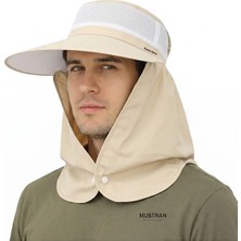 Mustran Güneş Korumalı Geniş Siperli Enseli Güneş Şapkası Fileli Outdoor Balıkçı Kamp Bahçe Unisex