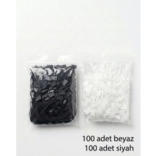 Bagiva Kilitli Etiket Ipi Siyah-Beyaz Karışık